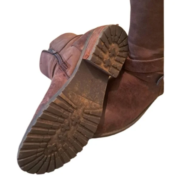 ✅️SOLD✅️  DIBA Brown Leather Western  Cowboy Zip Up Boots - Picture 5 of 5